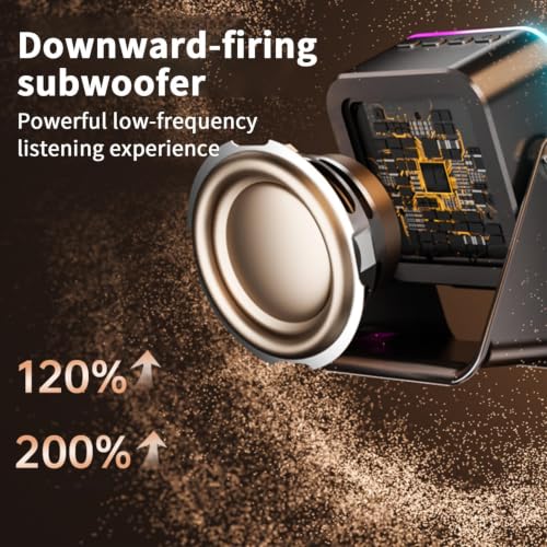 Altavoz de inducción de 10W con soporte plegable y luz LED para móviles 7