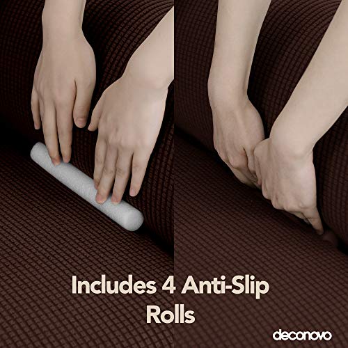 Deconovo Elastische Bankhoes, Stretch Bankoverstrek met Armleuning, Sofa Cover voor Woonkamer, Fauteuil, 1 zit, 80-120… - Afbeelding 6