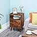 HOOBRO End Table, 3-Tier Nightstand with Switchable Door, Side Table for Small Spaces, Wooden Look Accent Table, Stable and Sturdy Construction, Rustic Brown BF51BZ01