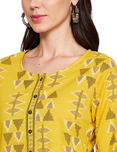 Image of Max Women's Cotton Regular Fit Kurta (SHFKSU19WT21MUSTARD Mustard XL Mustard XL)