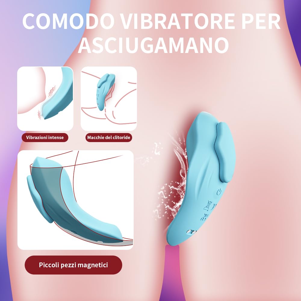 Vibratore Indossabile per Donna con Telecomando, 10 Modalità