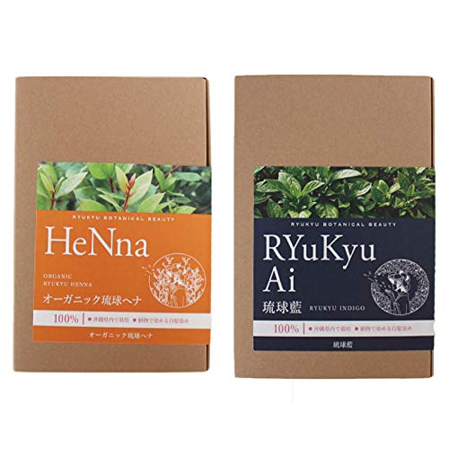 Amazon.co.jp: 元祖 最高級 植物染料 オーガニック琉球ヘナ&琉球藍