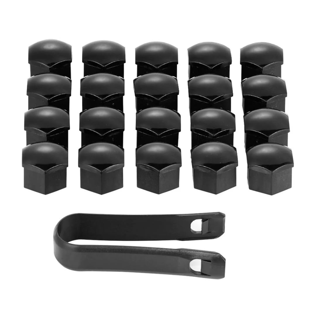 Lug Nut Covers for Audi A4 Q5, 20Pcs 17mm Wheel Lug Bolt Center Nut Covers Caps(Grey)