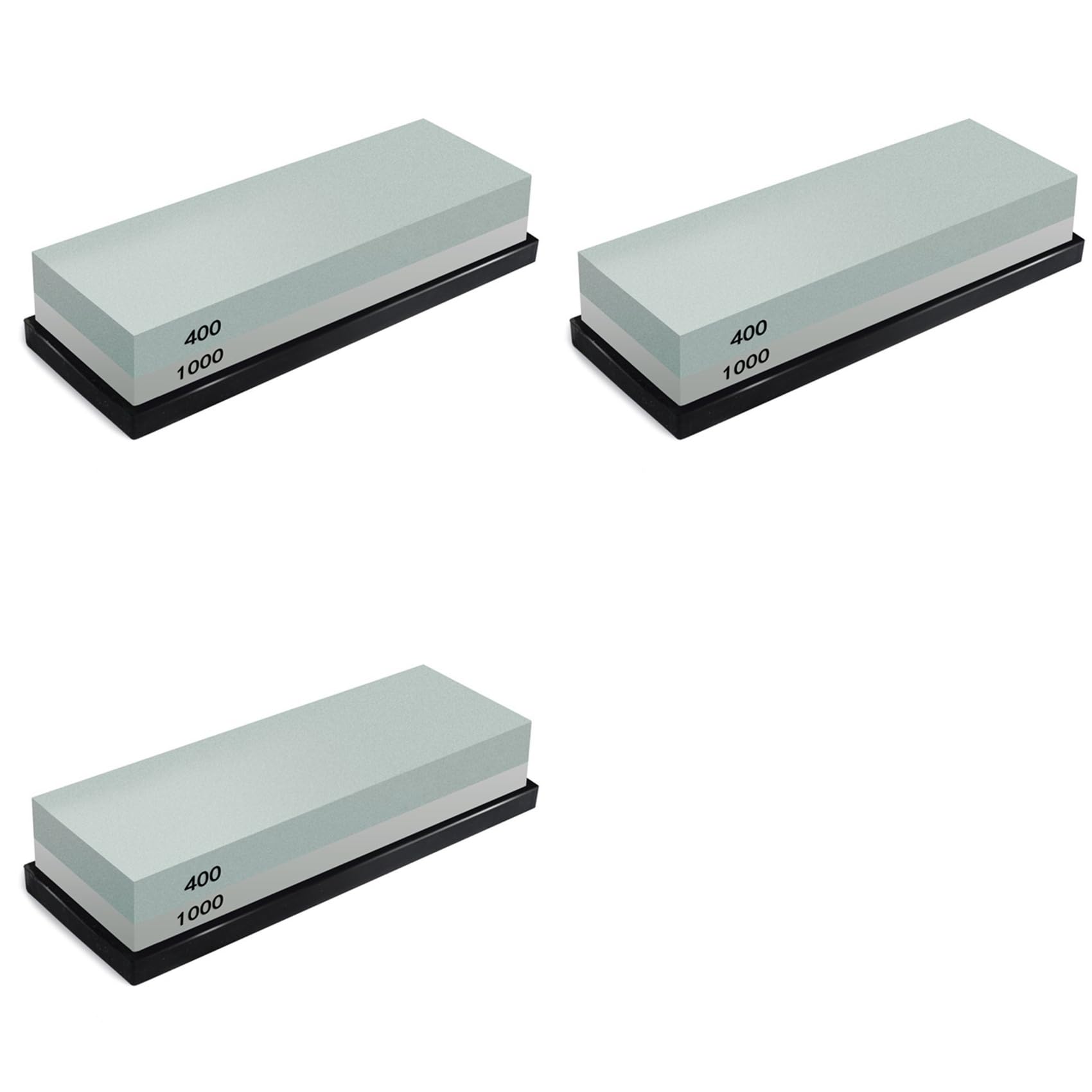 6X Whetstone, Pietra per Affilare 2-in-1 Pietra da 400/1000 Grit Waterstones, Pietra per Affilare I Coltelli