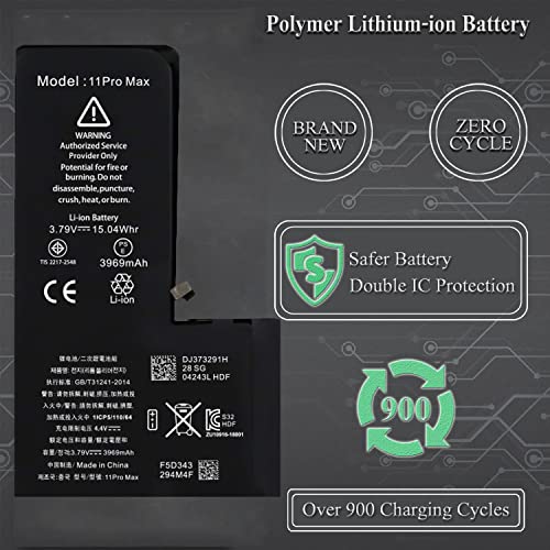 Batterie pour iPhone 11 Pro kit de remplacement complet avec outils et adhésif - 6