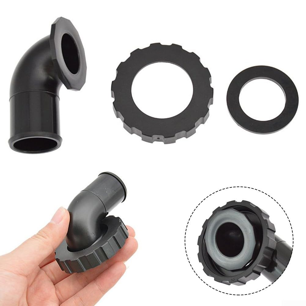 Gdfnmogo Conector de manguera BC de buceo con codo de tubo y accesorio de inflador de vías respiratorias, construcción de nailon de alta resistencia con arandela de goma y juego de tuercas, se adapta