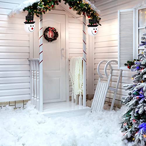 XIFEINIU 2 x Weihnachts-Lichtabdeckungen mit Schneemann-Motiv, für Innen- und Außenbereich, Dekoration für Veranda… – Bild 9