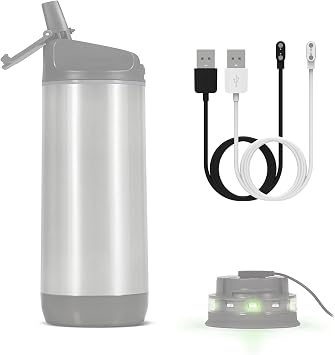 ECSEM Charging Cable Compatible with HidrateSpark Pro Steel/Pro Charger Smart Water Bottle Accessories Portable Replacement USB Cord for HidrateSpark Pro Charger Cable