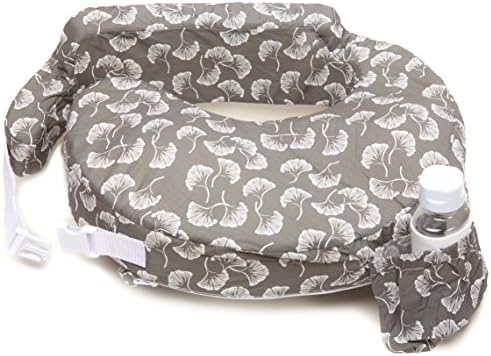 My Brest Friend Original Nursing Pillow for Breastfeeding, Nursing and Posture Support with Pocket and Removable Slipcover, Grey Flowing Fans