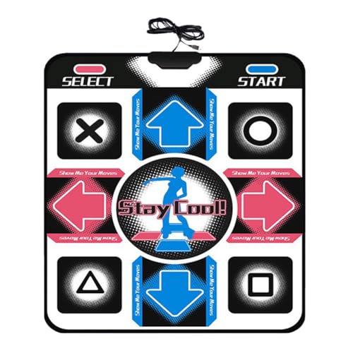 PPcdfre Alfombrillas de baile con cable USB de 11 teclas, almohadilla de paso de juego de baile HD con impresión de pies, manta de bailarina, equipo de manta de bailarina