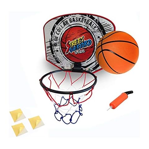 kidoloop Mini Basketball wall Hoop board with Ball Pump Indoor Outdoor Toy Set King sport Cover