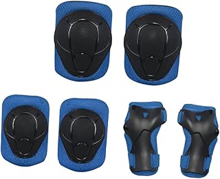 Toddmomy 6 Peças Protetores De Pulso Para Patinação Esportiva Joelheiras Protetores De Joelho Para Crianças Joelheiras Cotoveleiras Equipamentos De Patinação Juvenil Skateboard Protetores