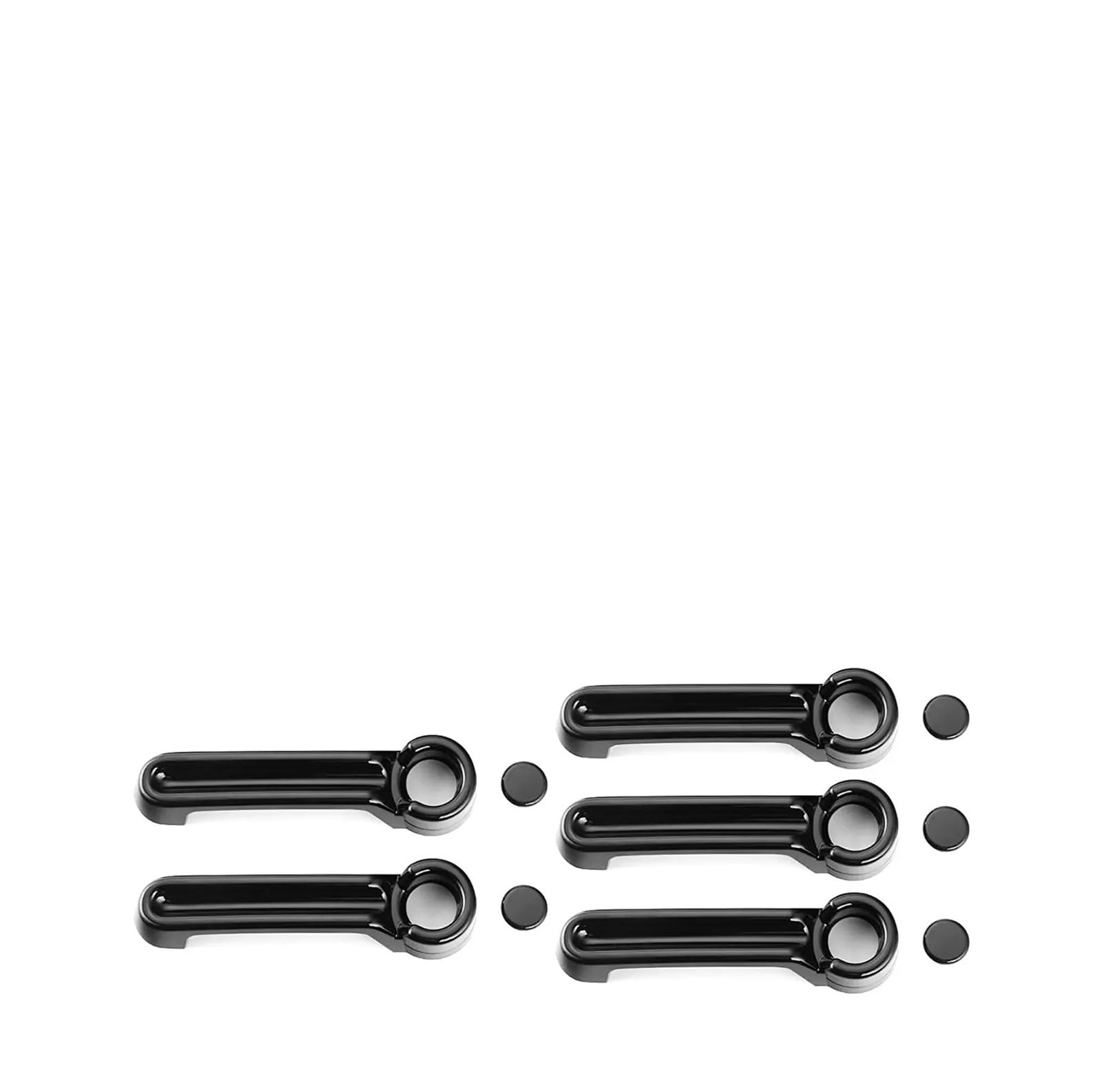 Trxjjvm Black For Jeep For Wrangler For Jk For Jku For Liberty 2007-2018 Door Handle Cover Tailgate Handle Covers Molding Trim Car Exterior Door Handle(Black)