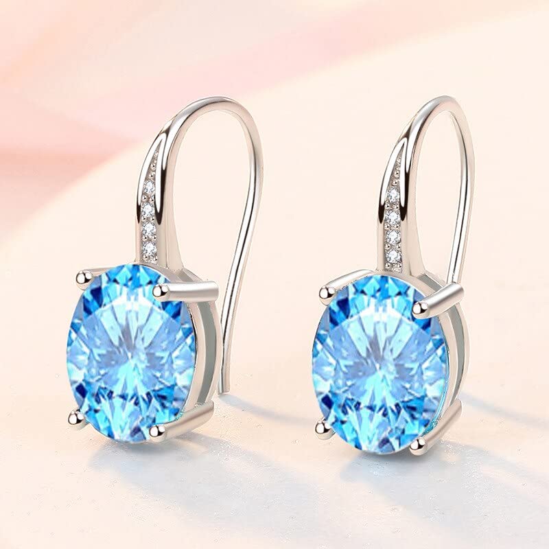 Boucles d'oreilles argent 925 et cristal bleu éclatant LAMGUL de style intemporel
