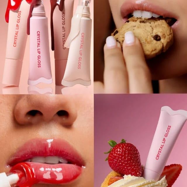 Image of Fruity High Shine Lip Gloss for Girls & Women | Ultra-Glossy Hydrating Lip Gloss | Juicy Flavoured, Non-Sticky, Long-Lasting Shine | Moisturizing Lip Makeup for Soft, Plump Lips | Everyday Glam & Travel-Friendly