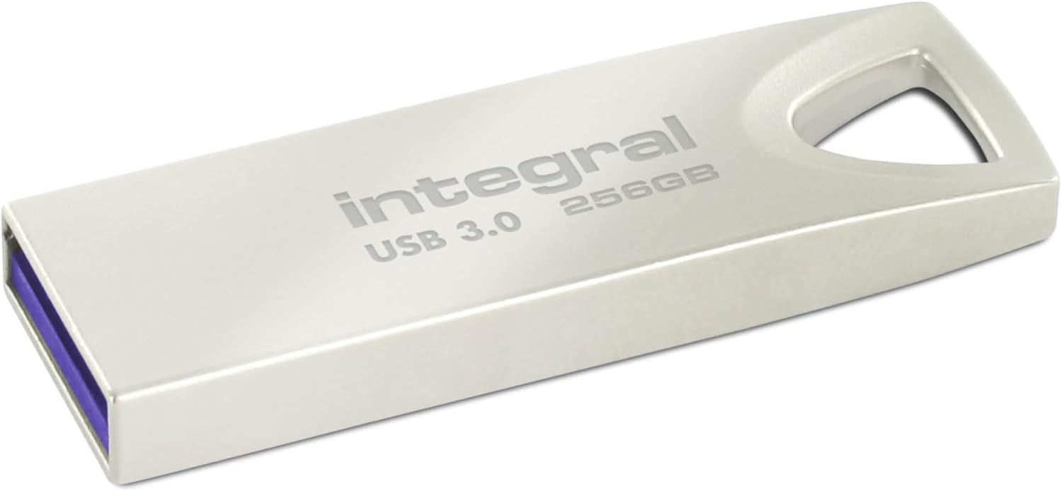 Integral 256GB USB Memory 3.2 Gen 1 Flash Drive Fusion Metal Casing up to 110MB/s