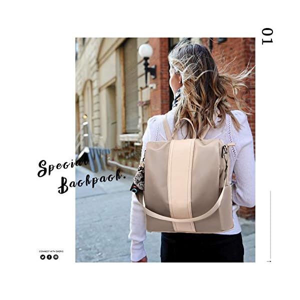 TcIFE Backpack Purse for Women Fashion School Purse and Handbags Shoulder Bags Nylon Anti-theft Rucksack - Image 3