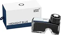 Montblanc Frasco de tinta azul meia-noite 109204 – Refil de tinta de qualidade premium em azul e preto para canetas-tinteiro, pena e canetas de caligrafia – Poço de tinta de 60 ml