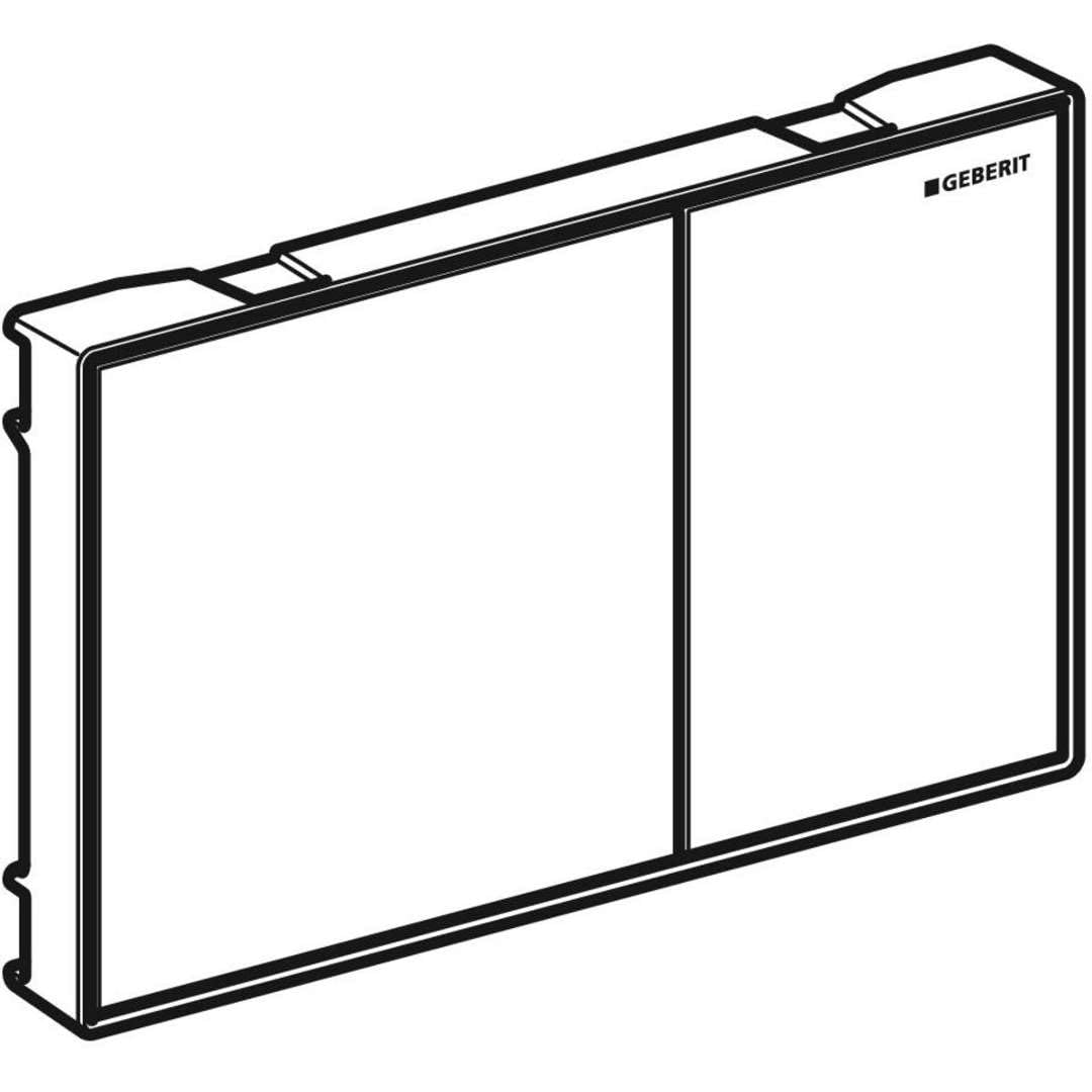 Geberit, Piastra di azionamento per cassette di risciacquo ad incasso Sigma 60 115.640.SQ.1, doppio scarico, terra d'ombra cromo lucido, 115640SQ1