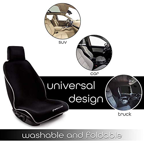 Rainung Car Seat Protector: Auto Car Seat Cover From Neoprene With Bracket- Nonslip Backing To Protect Your Leather Car Seats -Save Your Car-Truck-Suv (Black) #TOP4