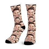 Artsadd Custom Face Socks for Men Women with Pet Lover Photo Unisex Size, Personalized Funny Crew...