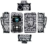 Fitted Designer Leather Case with Screen Protector for Medtronic Minimed Insulin Pump (Minimed 630G / 640G / 650G / 670G / 770G / 780G) (FL10/BLACK)