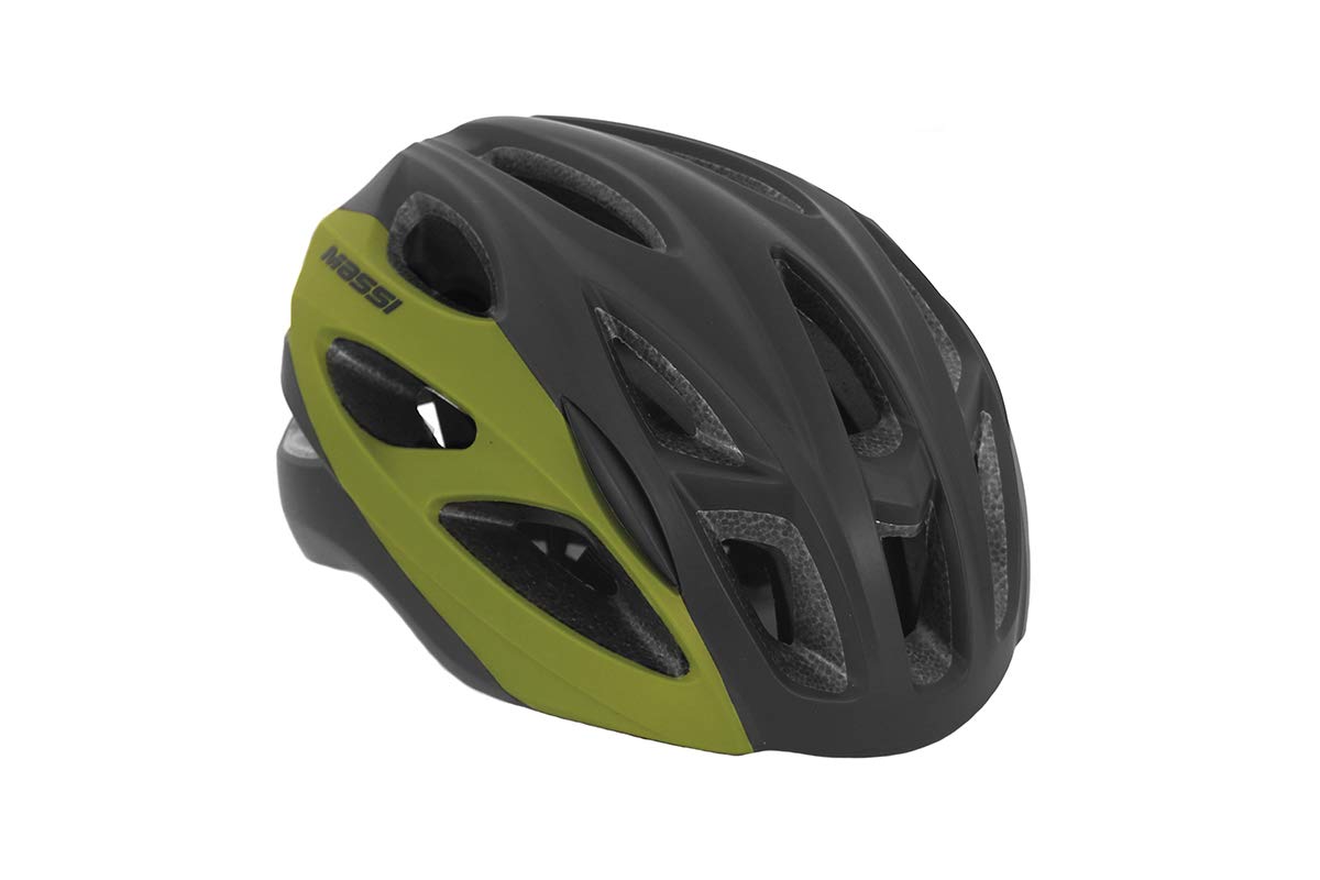 Massi Pro Casco de Bicicleta, Deportes y Aire Libre, M, Negro/Verde