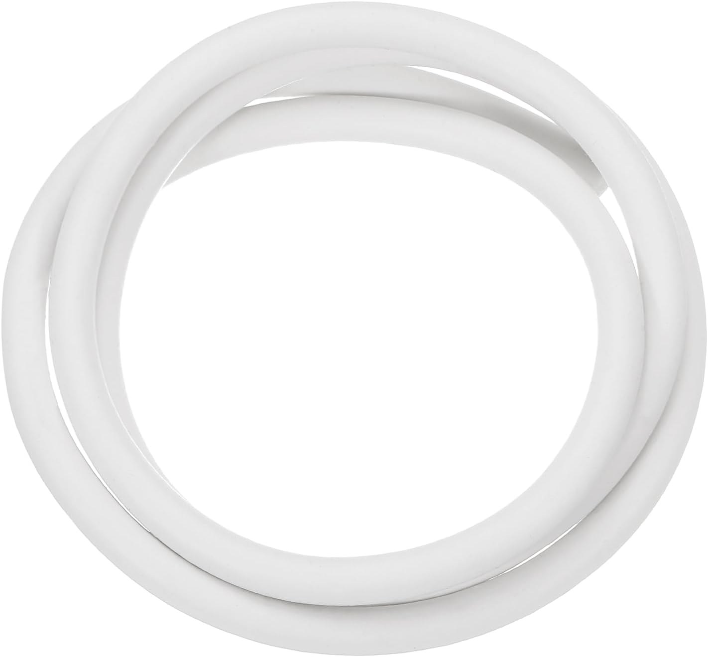 Silicone Foam Seal Strip, 8mm(0.31") Dia 1 Meters(3.28 Ft) Long Sponge Rubber Weather Seal Strip Round Rubber Cord Solid for Machinery and Industries, White