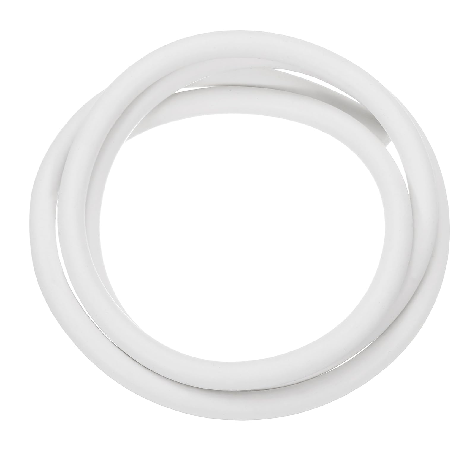 QUARKZMAN Nastro Tenuta Schiuma Silicone, Diametro 8 Mm (0,31") Lunghezza 1 Metro (3,28 Piedi) Guarnizione Gomma Spugna Rotonda Corda Gomma Solida per Macchinari e Industrie, Bianco