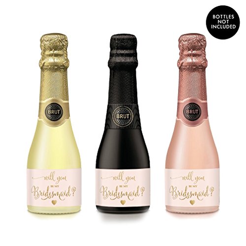 Digibuddha Wedding Party Mini Champagne Bottle Labels thumb #1