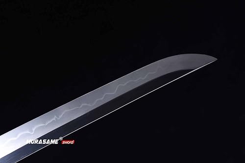Miniatura 5 de MURASAME Katana Samurai Espadas Arcilla Templada T10 Acero Maquinilla de afeitar Sharp Real Hamon Full Tang 41 Pulgadas