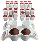 48 iFillCup Pods - Use Your Favorite Coffee, Fits all K Cup Brewers, Save $Hundreds, Holds 50% More Coffee for a Richer or a Larger Brew for Morning Commute (Red)