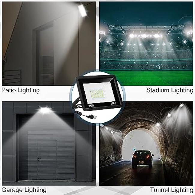 Retisee Outdoor LED Flood Lights 6000K White Light 30W