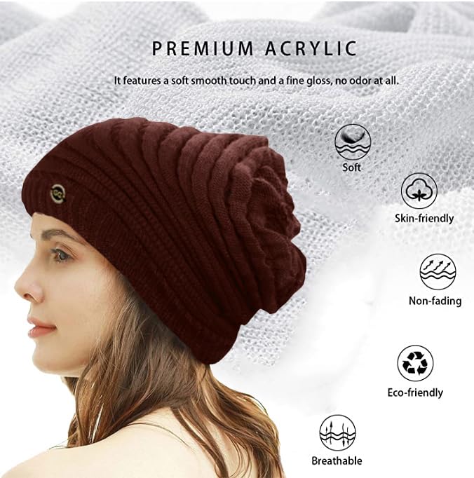 Image of 2023 Winter Beanie Hats Woolen Winter Beanie Cap for Men || 100% Woolen Boys Stylish Cap Woolen Cozy Cap for Men Warm Knit Hat Warmer Hat for Men Women Hat Solid Color Simple Woolen Hat Drop