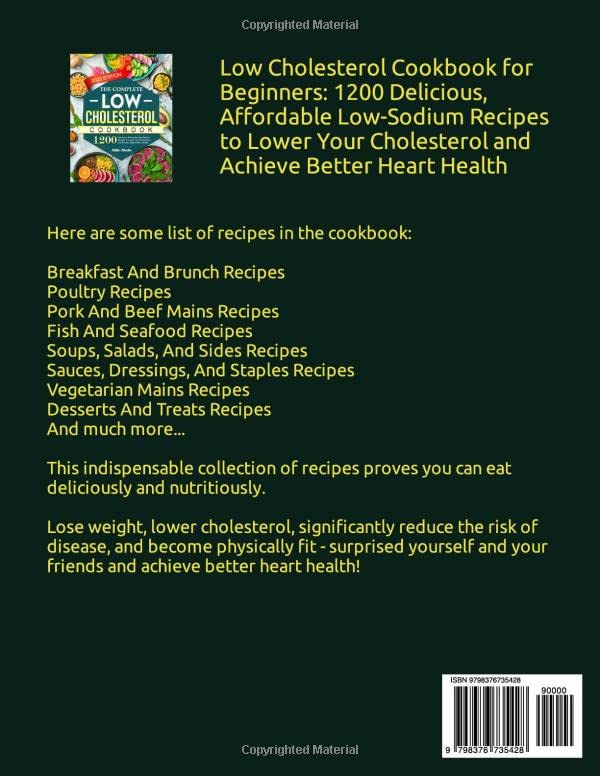 Low Cholesterol Cookbook for Beginners: 1200 Delicious, Affordable Low-Sodium Recipes to Lower Your Cholesterol and Achieve Better Heart Health image 3
