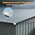 WillowLume 12 x 10FT Grey Outdoor Storage Shed, Metal Waterproof Shed Garden Tool Shed with Door and Lock Outdoor Storage,All-Weather Shelter for Bike, Gardening Tools, Lawn Mowers