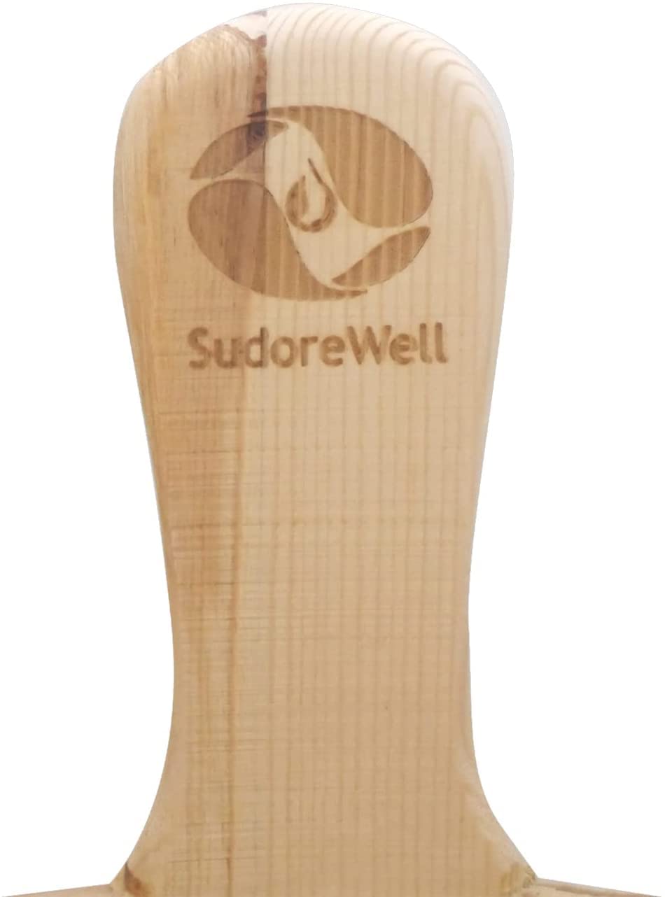Cubo para sauna de 5 litros de madera de pino con inserto de plástico y dos tiras de acero