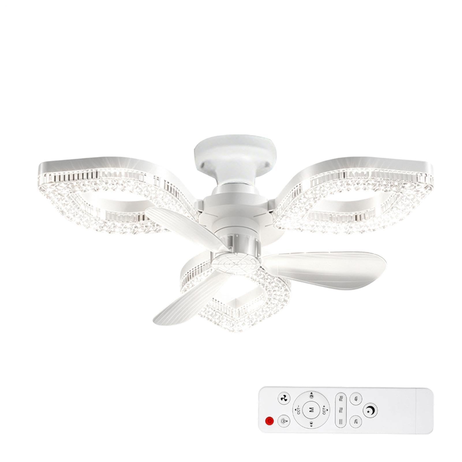 Ventilatori da Soffitto con 3000K-6500K Dimmerabile, 3 Velocità del , Timer