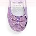 Stelle Girls Dress Shoes Glitter Princess Shoe Flower Mary Jane Low Heels Party Wedding Prom Footwear for Toddler Kids(T08-Purple, 8MT)