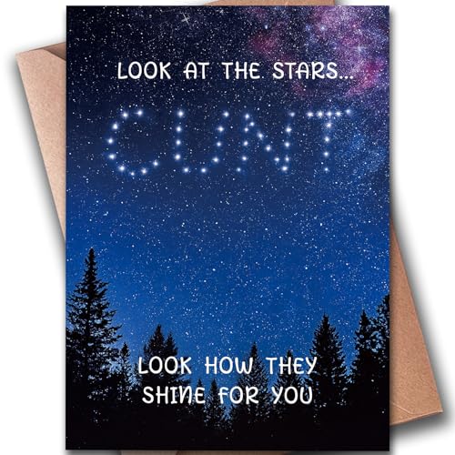 Hqulpr Funny Happy Birthday Cards for Men & Women & Husband & Brother & Boyfirend & Sister & Friend, Birthday Gift, Greeting Card=7in x 5in(Folded), Envelope = 7.5in x 5.5in