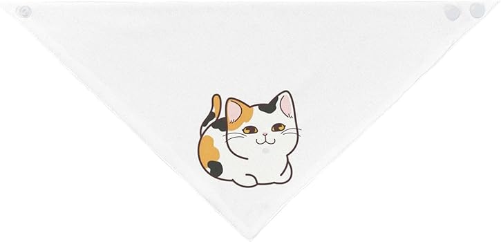 Amazon.co.jp: [JJGF] スタイ 可愛い 猫柄 ネコ ベビー ビブ 三角巾