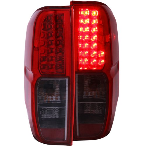 AnzoUSA 311174 Red/Smoke LED Taillight for Nissan Frontier - (Sold in Pairs)
