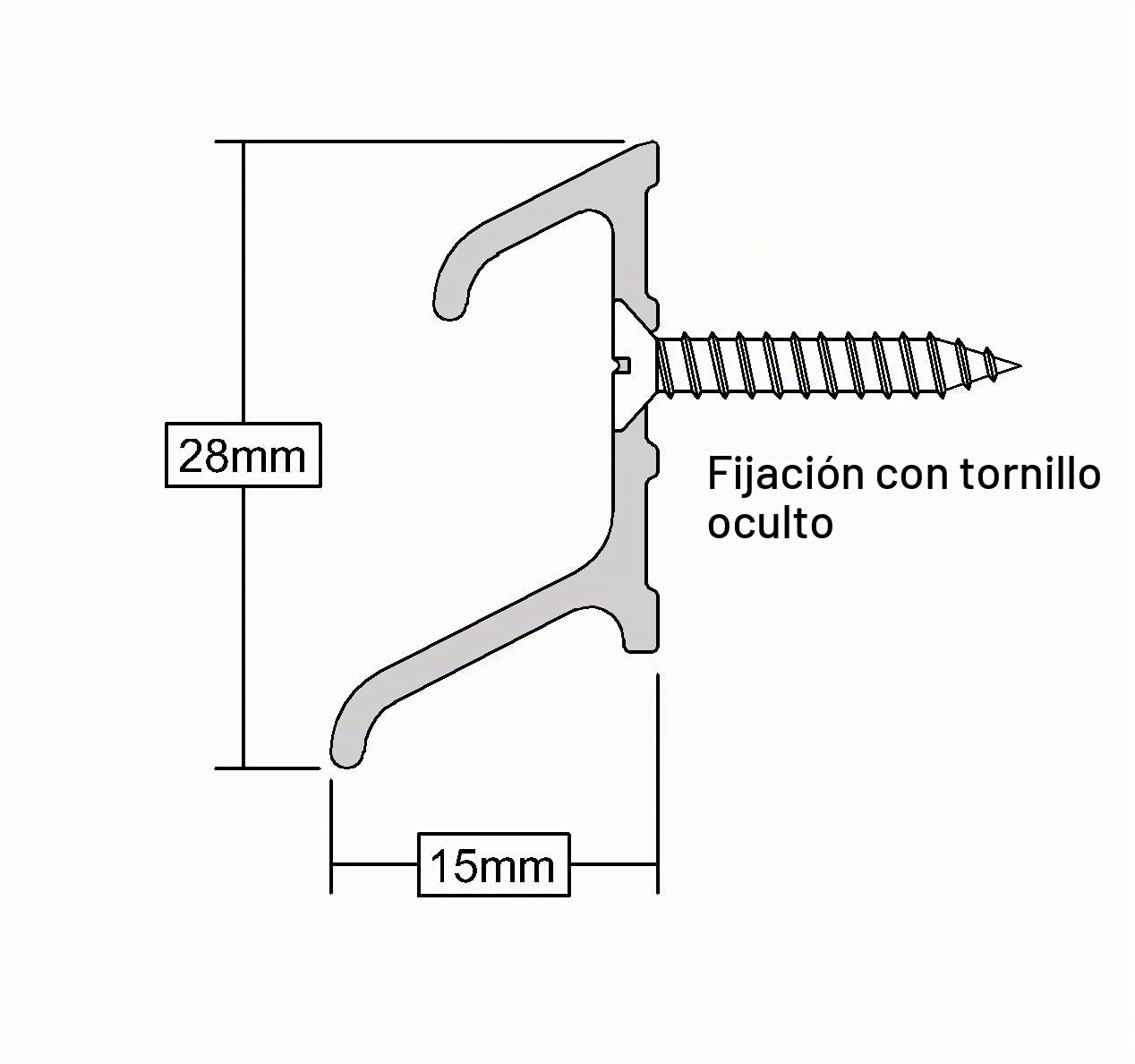 STORMGUARD 07SR1630914A - Deflector de lluvia de doble aleta de aluminio, 914 mm