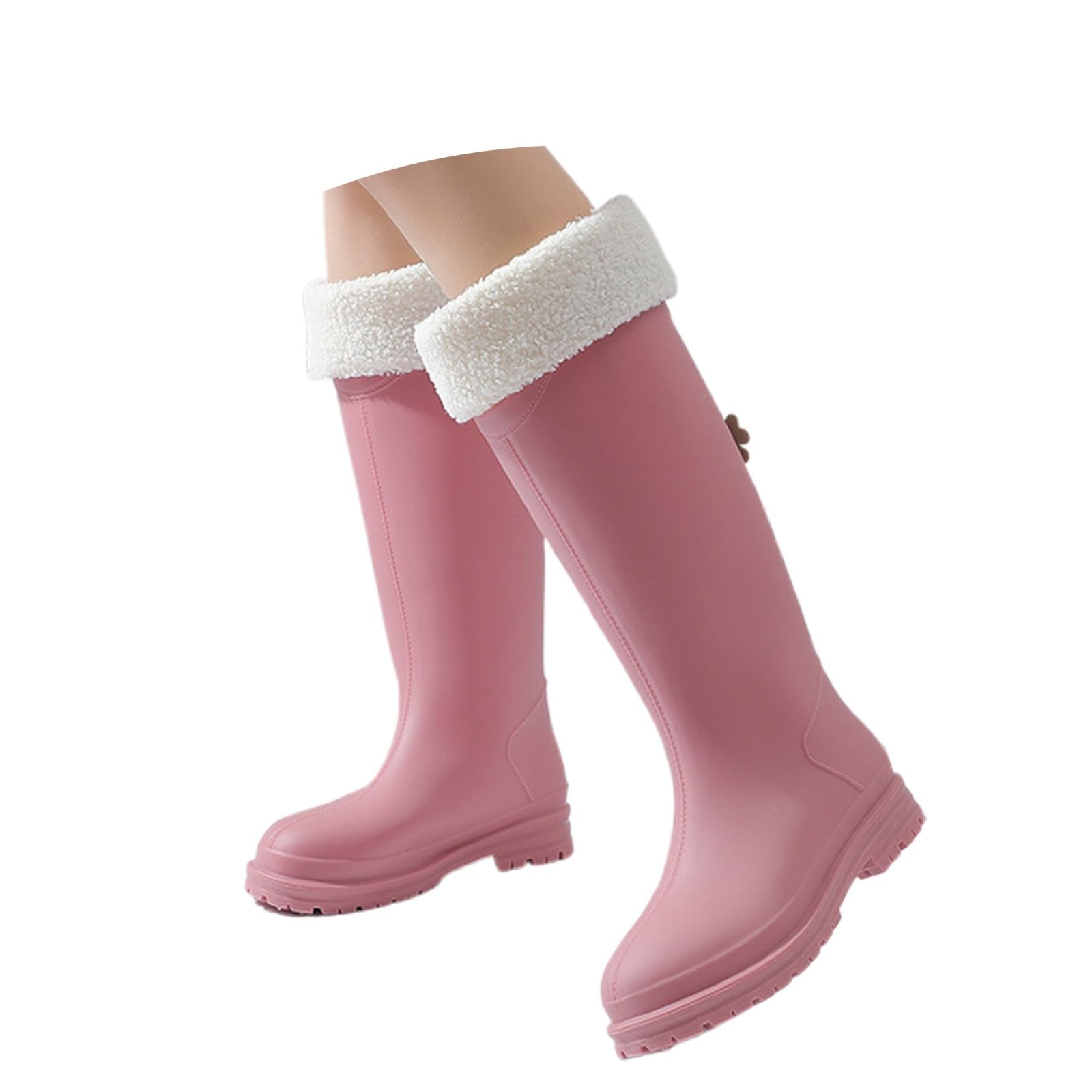 Botas de lluvia para mujer, modernas, antideslizantes, altura de pantorrilla, para invierno, para camping, senderismo, uso diario