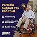Drive Medical Lightweight Expedition Folding Transport Wheelchair - Ultra Lightweight Mobility Support for Seniors & Adults - Strong Aluminum Frame - Hand Brakes - Compact Folding Travel Chair - Red