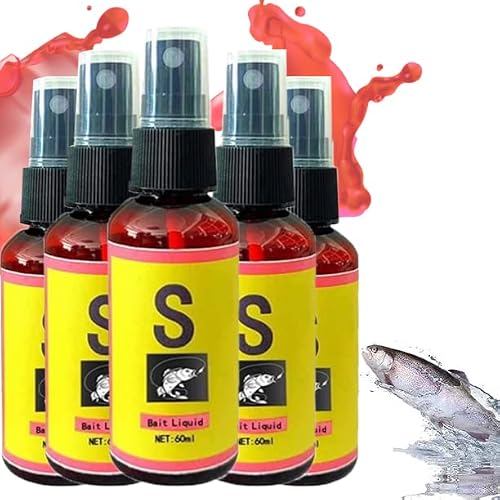 OIMTUE 2023 New Natural Bait Scent Fish attractants for baits,Bait Liquid for Fishing,Fish Bites Saltwater, Strong Fish Attractant Safe,Scent Fish attractants for baits - for All Types (5 pcs)