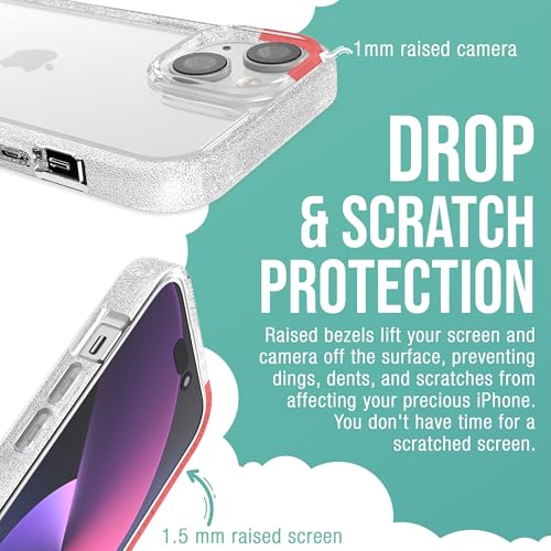 Image of Smartish iPhone 15 Slim Case - Gripmunk - [Lightweight + Protective] Thin Grip Magnetic Cover with Drop Protection for Apple iPhone 15 - Clearly Clear