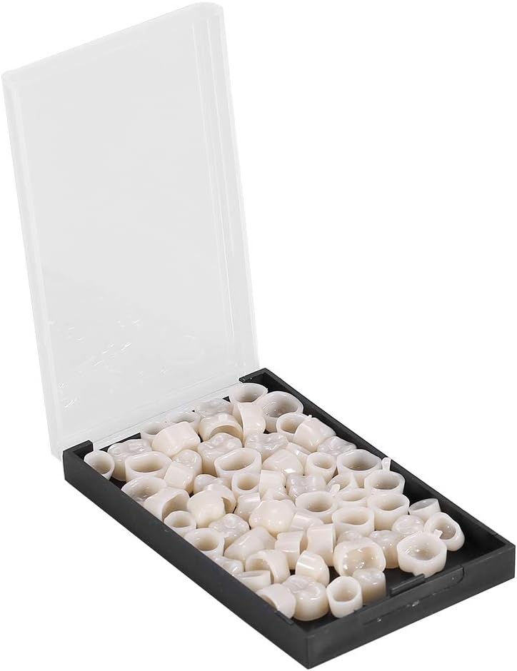 Dental Synthetic Resin Tooth Denture, 50Pcs Dental Temporary Realistic Oral Care Anterior Crown Veneers Material Anterior Front Back Molar Teeth.(后牙)