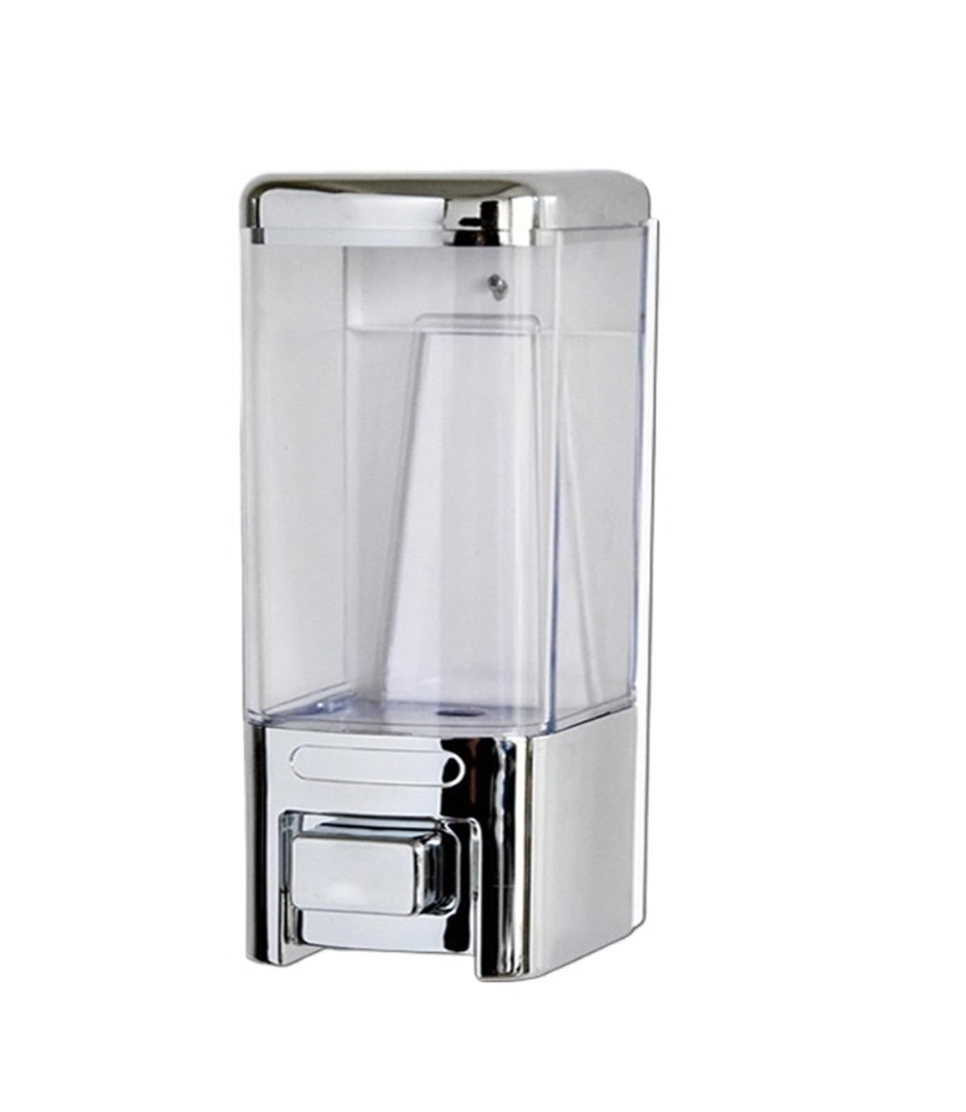 Wall Mounted Soap Dispenser Non-punching Manual Press Soap Dispenser Bathroom Transparent(A)