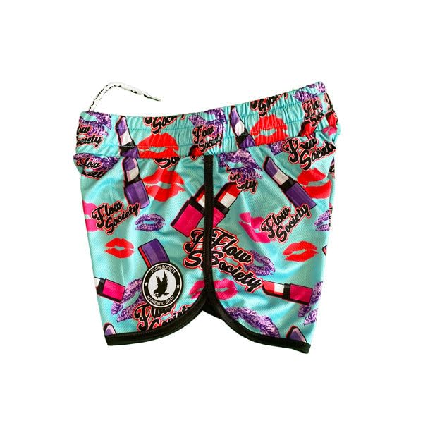 Flow Society Lipstick Flow Girls Athletic Shorts - Gym - Sports - Activewear - Patterned - Basketball - Lacrosse Shorts2